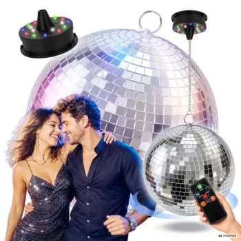 Bola de discoteca espelhada LIGHT4ME MBM 40 IR prateada