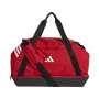 Mala de desporto adidas Tiro Duffle média com compartimento inferior vermelha JY7953