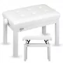 Banco de piano V-TONE PB3 WH banco de teclado branco pele sintética