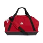 Mala de desporto adidas Tiro Duffle grande com compartimento inferior vermelha JY7950