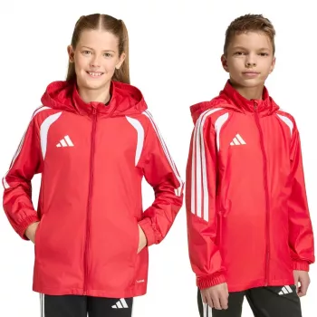 Casaco corta-vento adidas Tiro 26 League criança vermelho JY9724 164cm
