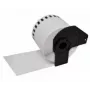 Rolo de etiquetas contínuo compatível Brother DK22212 preto sobre branco 62mm x 15,25m