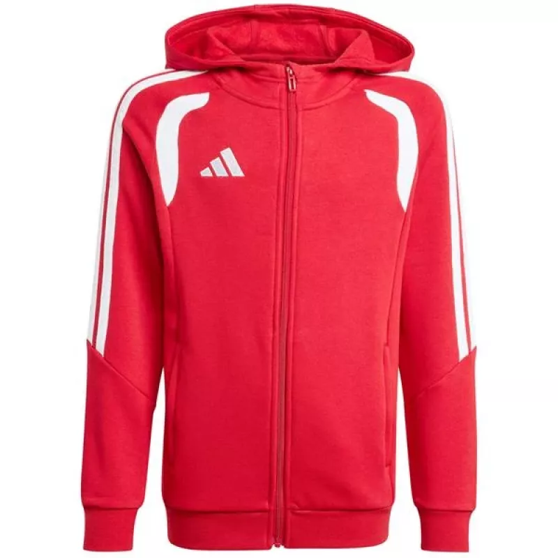 Sweatshirt com capuz adidas Tiro 26 League Sweat Full Zip criança vermelho KF9101 152cm