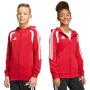 Sweatshirt com capuz criança adidas Tiro 26 League Sweat Full Zip vermelho KF9101 164cm