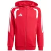 Sweatshirt com capuz criança adidas Tiro 26 League Sweat Full Zip vermelho KF9101 164cm