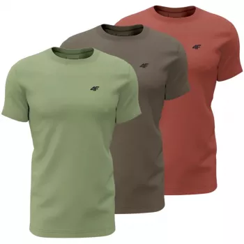 T-shirt 4F homem M4480 verde, castanho, bordô 4FWSS26TTSHM4480 90S 2XL