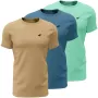 T-shirt 4F homem M4481 pack de 3 bege, azul, menta 4FWSS26TTSHM4481 91S L