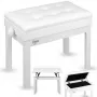 Banco de piano V-TONE PB4 WH para teclado, branco lacado