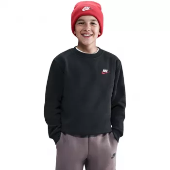 Nike Sportswear Club Fleece sweatshirt com capuz para criança preto FD3006 012 S