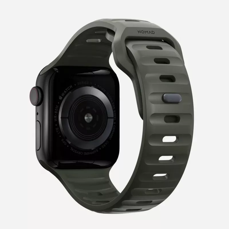 NOMAD Sport Band – bracelete para Apple Watch 46mm/49mm em FKM (ash green)