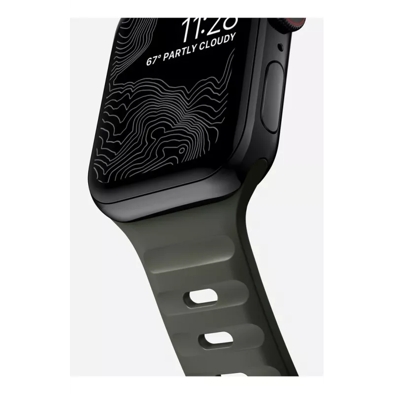 NOMAD Sport Band – bracelete para Apple Watch 46mm/49mm em FKM (ash green)
