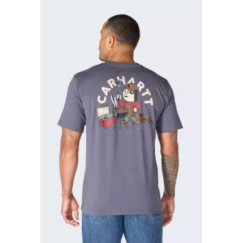 T-shirt Carhartt Irvine Grill BLUESTONE