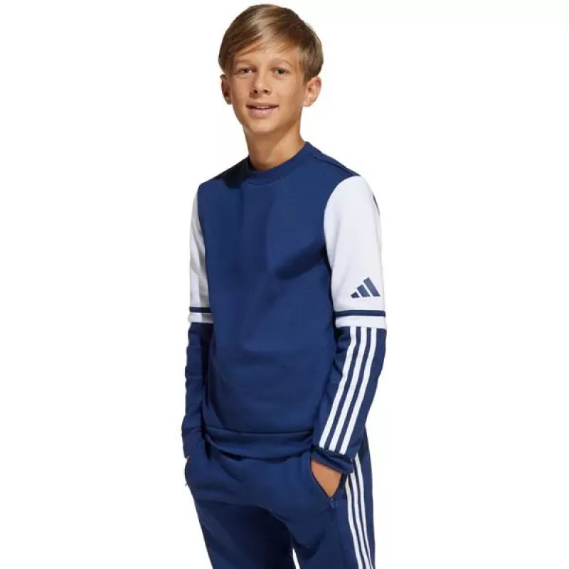 Sweatshirt de criança adidas Squadra 25 Sweat Crew azul-marinho JD4814 152cm