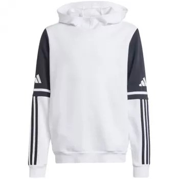 Sweatshirt com capuz de criança adidas Squadra 25 Sweat Hoody branco JD4807 128cm
