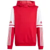Sweatshirt com capuz de criança adidas Squadra 25 Sweat Hoody vermelho JD4805 128cm