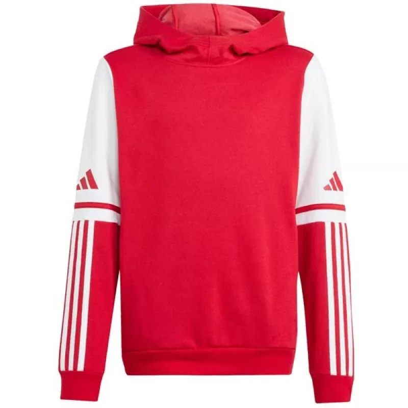 Sweatshirt com capuz de criança adidas Squadra 25 Sweat Hoody vermelho JD4805 128cm