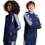 Sweatshirt com capuz criança adidas Tiro 26 League Sweat Full Zip Hoodie azul-marinho KF3322 164cm