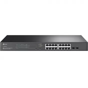 Switch de rede TP-Link JetStream TL-SG2218P Managed L2/L2+ Gigabit Ethernet (10/100/1000) suporte PoE 1U preto