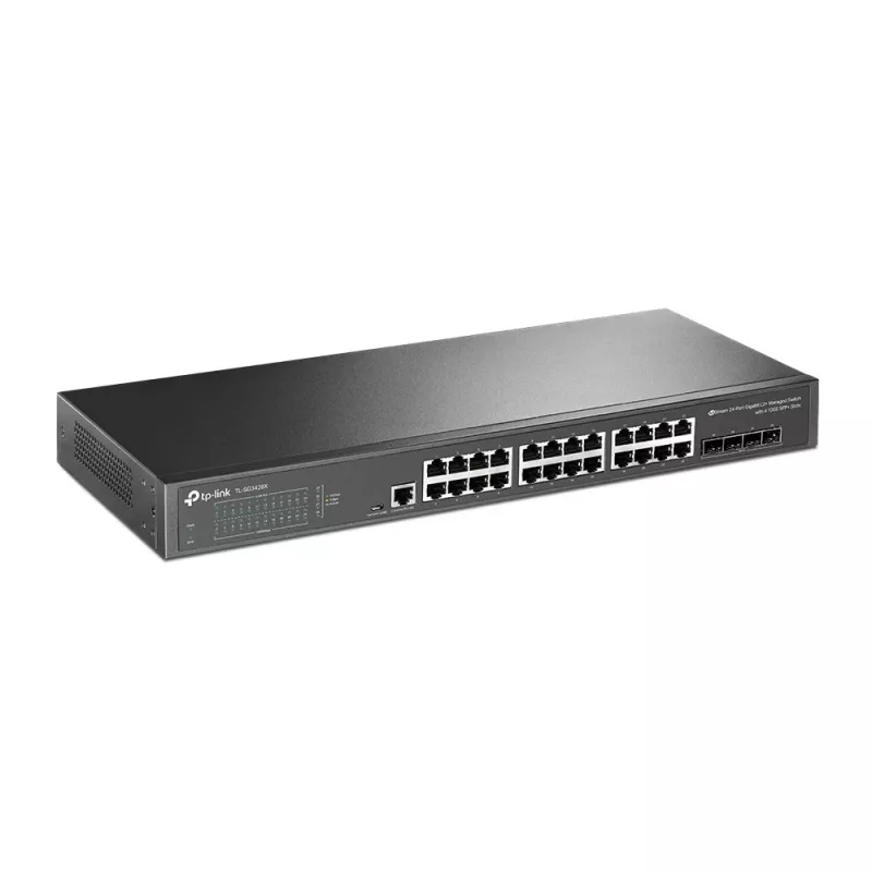 Switch de rede TP-Link JetStream TL-SG3428X Managed L2+/L3 Gigabit Ethernet (10/100/1000) 1U preto