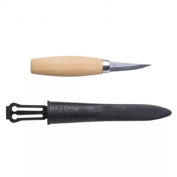Faca Morakniv Wood Carving 120 em aço laminado