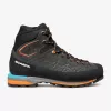 Botas de montanha Scarpa Zodiac Tech GTX, GORE-TEX Performance Comfort, pele Perwanger, sola Vibram-Mont, antracite/laranja tónico, EU 44
