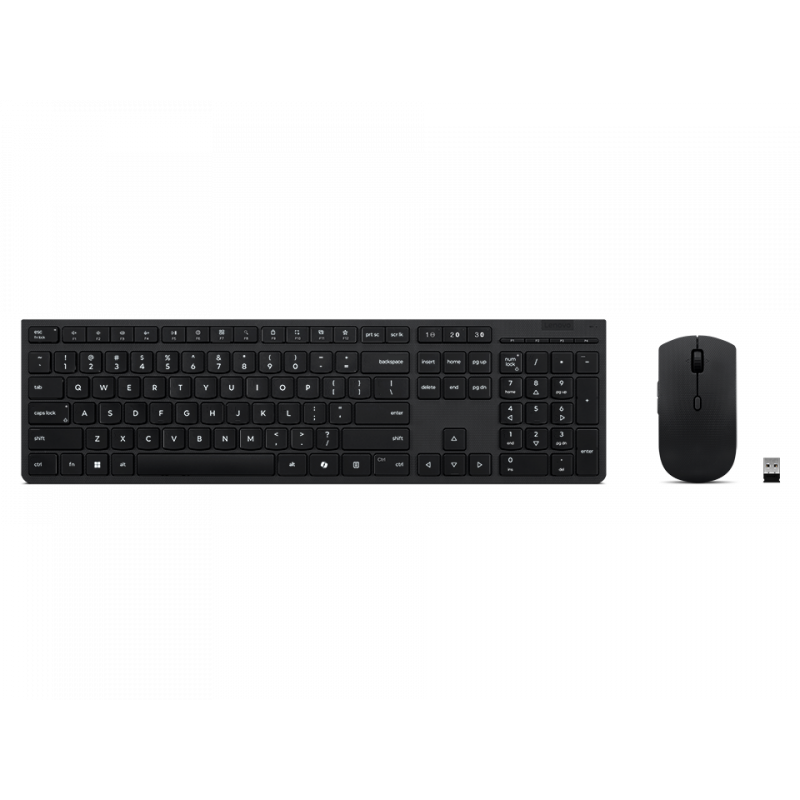 Teclado e rato sem fios recarregáveis profissionais LENOVO AI FIN/?SWE