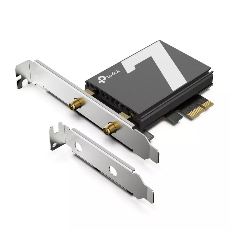 TP-Link Archer TBE550E adaptador WiFi 7 Bluetooth 5.4 BE9300 tribanda, PCI Express, 2 antenas externas