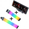Lian Li Visual Upgrade Kit Strimer Wireless 24-Pin RGB cabo para placa-mãe, controlador + cabo GPU 12V-2x6 Wide & ecrã universal 8,8 - preto