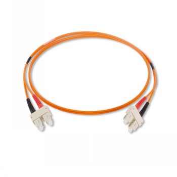 Cabo de patch de fibra ótica OM1 multimodo 62,5µM LSZH - LC-SC duplex, 3M BLACKBOX FO