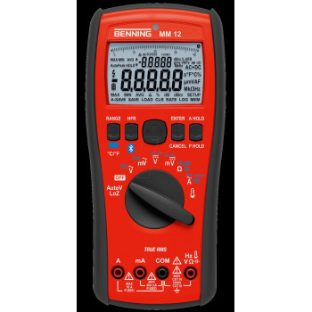 BENNING MM12 multímetro digital True RMS com Bluetooth e data logger, 6000 counts, CAT IV 600V / CAT III 1000V 044088