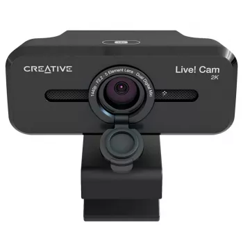 Creative Live! Cam Sync V3 webcam 2K QHD com microfones duplos e obturador de privacidade, preto