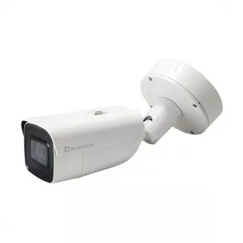 LevelOne FCS-5212 câmara IP bullet exterior 6MP com objetiva varifocal motorizada, H.265, visão noturna IR, PoE, IP66, IK10
