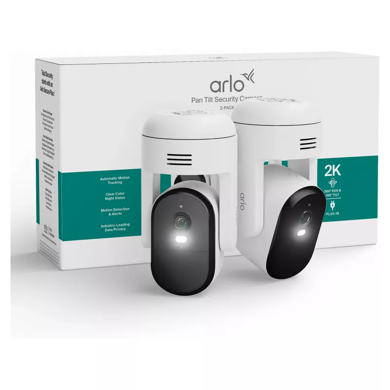 Arlo Essential 3 câmara de vigilância PTZ 2K (pack de 2, branco)