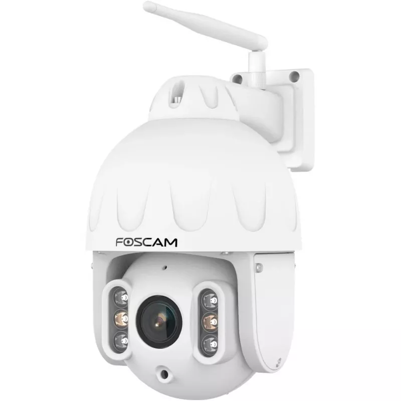 Câmara exterior FOSCAM SD8P com rotação/inclinação e Wi-Fi, 8MP 4K, zoom ótico 4x, IP66, branca