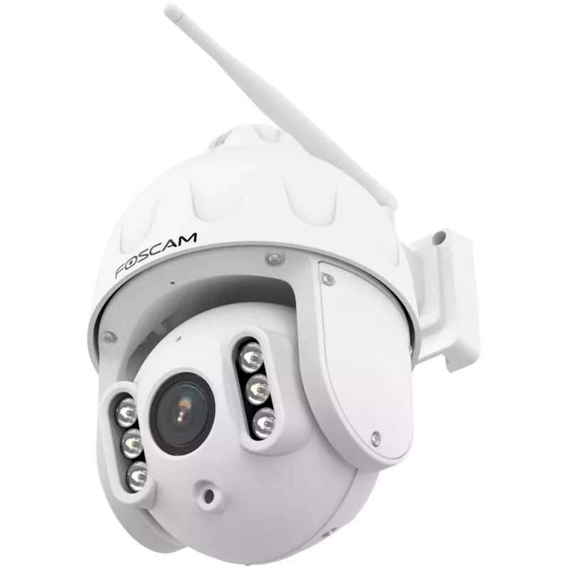 Câmara exterior FOSCAM SD8P com rotação/inclinação e Wi-Fi, 8MP 4K, zoom ótico 4x, IP66, branca