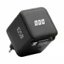 Carregador de parede EFB Elektronik G652CE 65W GaN USB-C PD 3.0 com cabo retrátil, preto