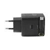 Carregador de parede EFB Elektronik G652CE 65W GaN USB-C PD 3.0 com cabo retrátil, preto