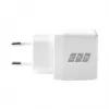 Conjunto de carregador USB-C GaN 30W EFB Elektronik G301CE com cabo USB-C de 2m, branco