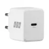 Conjunto de carregador de parede USB-C GaN 20W EFB Elektronik G201CE com cabo USB-C de 2m, PD3.0 e QC3.0, branco