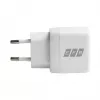 Conjunto de carregador de parede GaN 30W EFB Elektronik G301A1CE USB-C PD3.0 + USB-A QC3.0 com cabo USB-C de 2m, branco