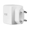 Conjunto de carregador de parede GaN 30W EFB Elektronik G301A1CE USB-C PD3.0 + USB-A QC3.0 com cabo USB-C de 2m, branco
