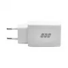 Conjunto de carregador de parede GaN 45W Dual USB-C EFB Elektronik G452CE com cabo USB-C de 2m, branco