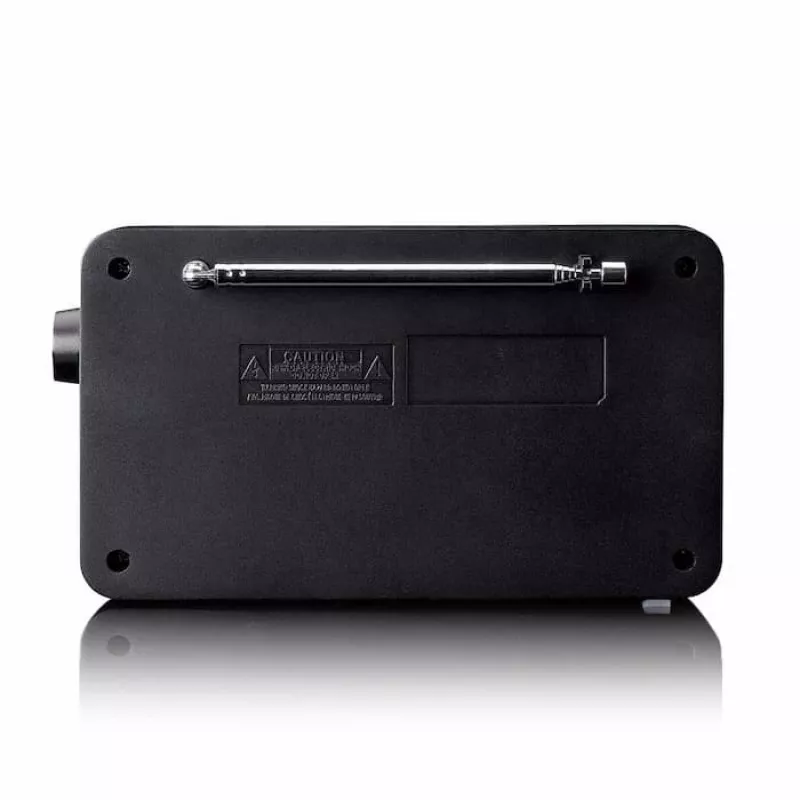 Rádio portátil DAB+/FM Lenco PDR-033BK com Bluetooth e bateria recarregável - preto