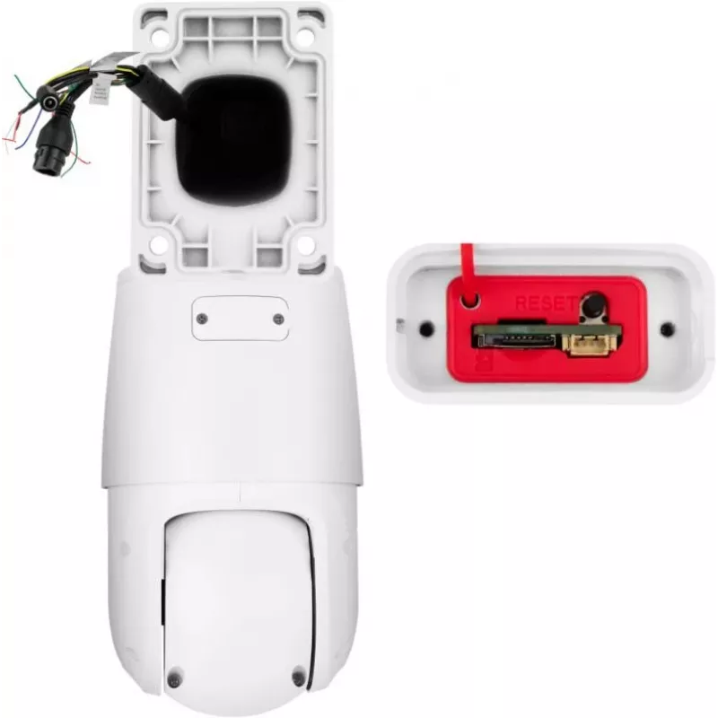 Câmara IP PTZ BCS LINE 4MP com zoom ótico 5x, 50m IR, PoE, IP66, AI SMD Plus