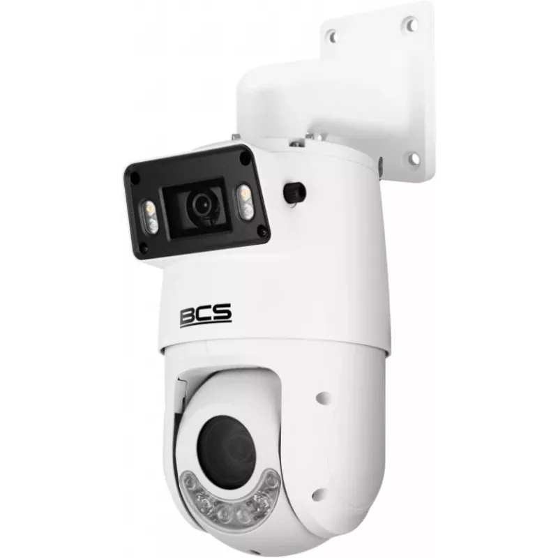 Câmara IP PTZ BCS LINE 4MP com zoom ótico 5x, 50m IR, PoE, IP66, AI SMD Plus