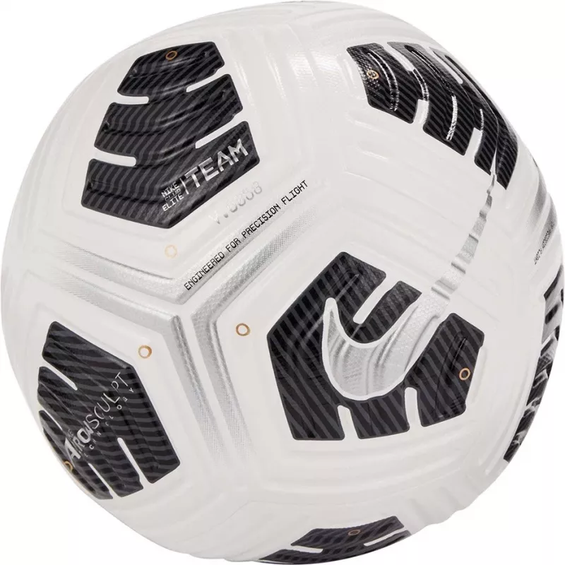 Bola de futebol Nike Club Elite Team branco-preto-prateado CU8053 100