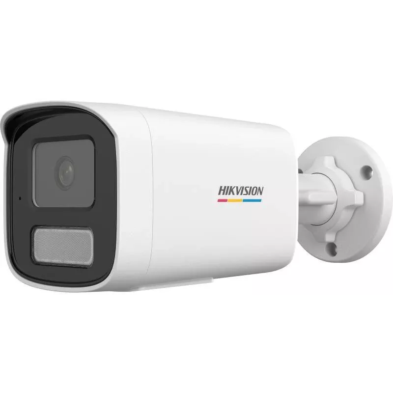 Câmara IP bullet Hikvision DS-2CD1T47G3-LIU(4mm) 4MP ColorVu Lite com luz branca, microfone integrado, IP67, PoE