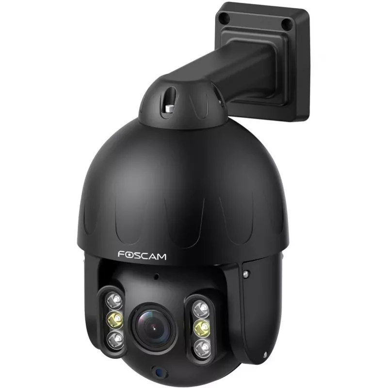 Câmara exterior Foscam SD8EP com rotação/inclinação e PoE, 8MP 4K, zoom ótico 4x, IP66, preto