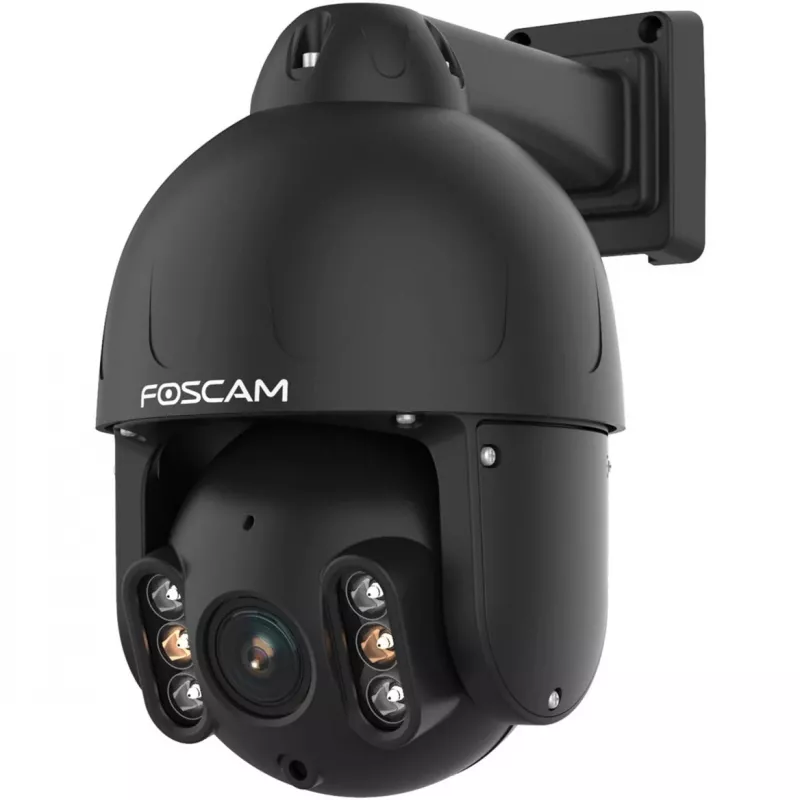 Câmara exterior Foscam SD8EP com rotação/inclinação e PoE, 8MP 4K, zoom ótico 4x, IP66, preto