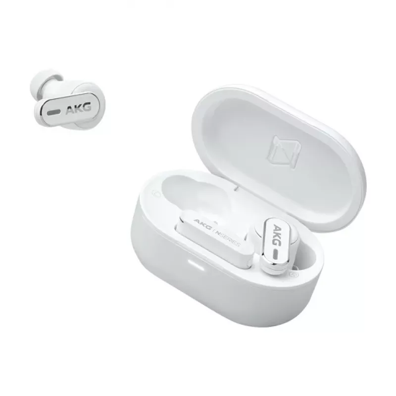 Auscultadores intra-auriculares sem fios com cancelamento de ruído AKG N5 Hybrid branco Bluetooth 5.3